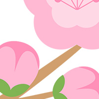 梅の花 おひなさま 春 無料 イラスト フリー素材 商用可 png