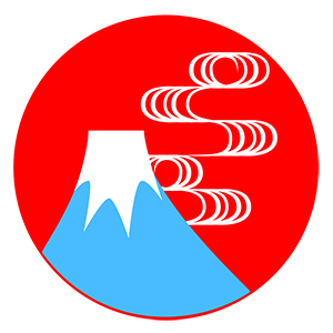フリー素材 イラスト 冬 正月 縁起物 富士山 鯛 独楽 羽子板 無料 商用可 PNG