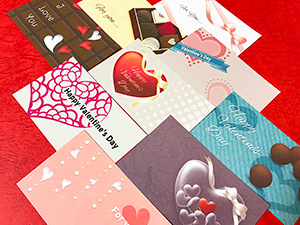 印刷方法バレンタインカード Valentine's day card