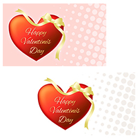 バレンタイン ハート リボン カード 名刺 名刺サイズ テンプレート 印刷 Valentine's day 冬 無料 イラスト フリー素材 商用可 png
